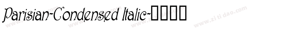 Parisian-Condensed Italic字体转换